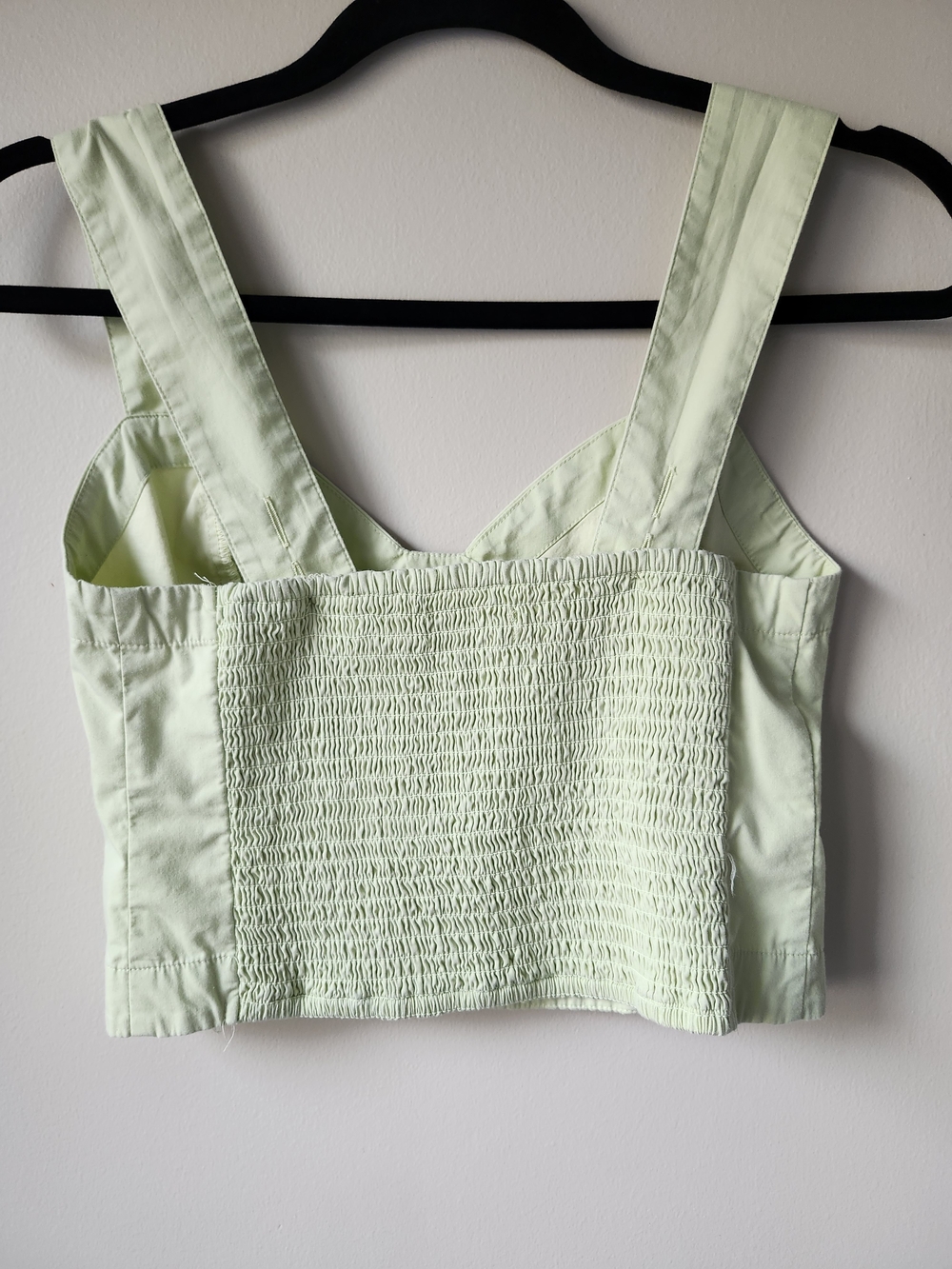 Abercrombie & Fitch Mint Green Button-Front Sweetheart Crop Top - Picture 6 of 8